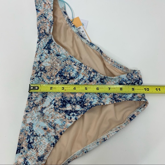 Kona Sol Blue Multi Python Print Hipster Medium Coverage Bikini Bottoms Swimsuit - Picture 15 of 16
